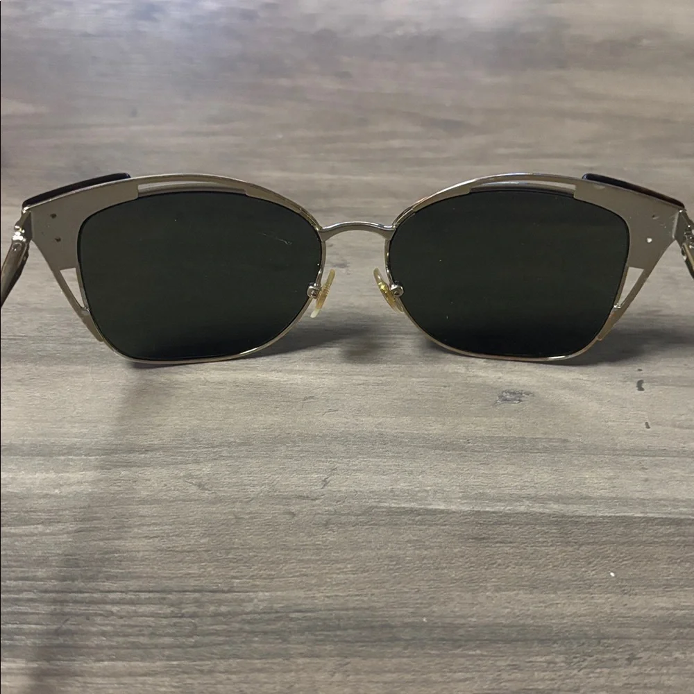 Tory Burch TY6049 Open Metal Frame Sunglasses with Tortoise Shell Accent - Picture 8 of 12